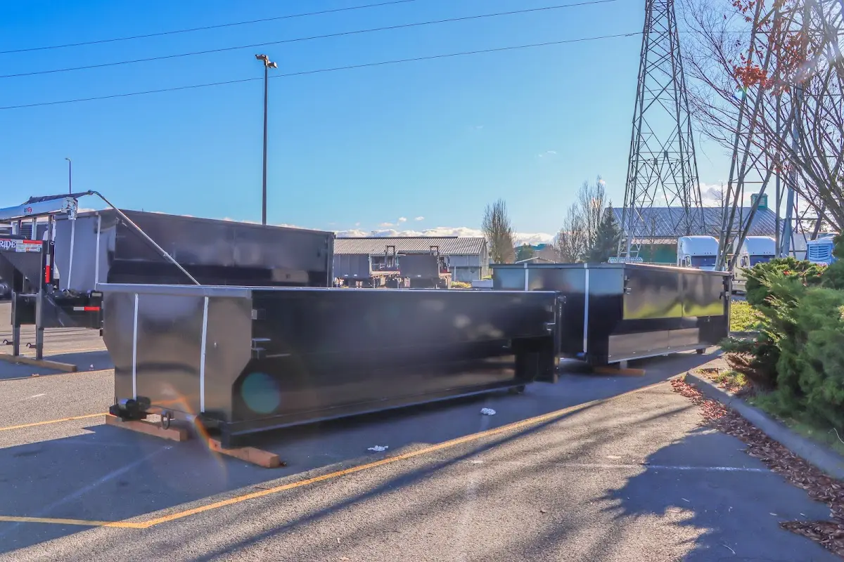 Roll-off dumpster ready for waste disposal at job site for 20 Yard Dumpster Rental in Battlement Mesa